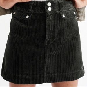 Abercrombie & Fitch Black Corduroy Skirt.